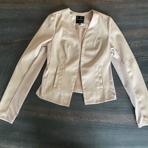 Cream Faux Leather jacket -Size Small